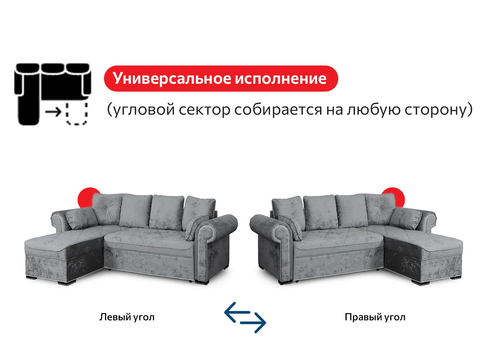 надёжный механизм — лёгкое и быстрое раскладывание дивана